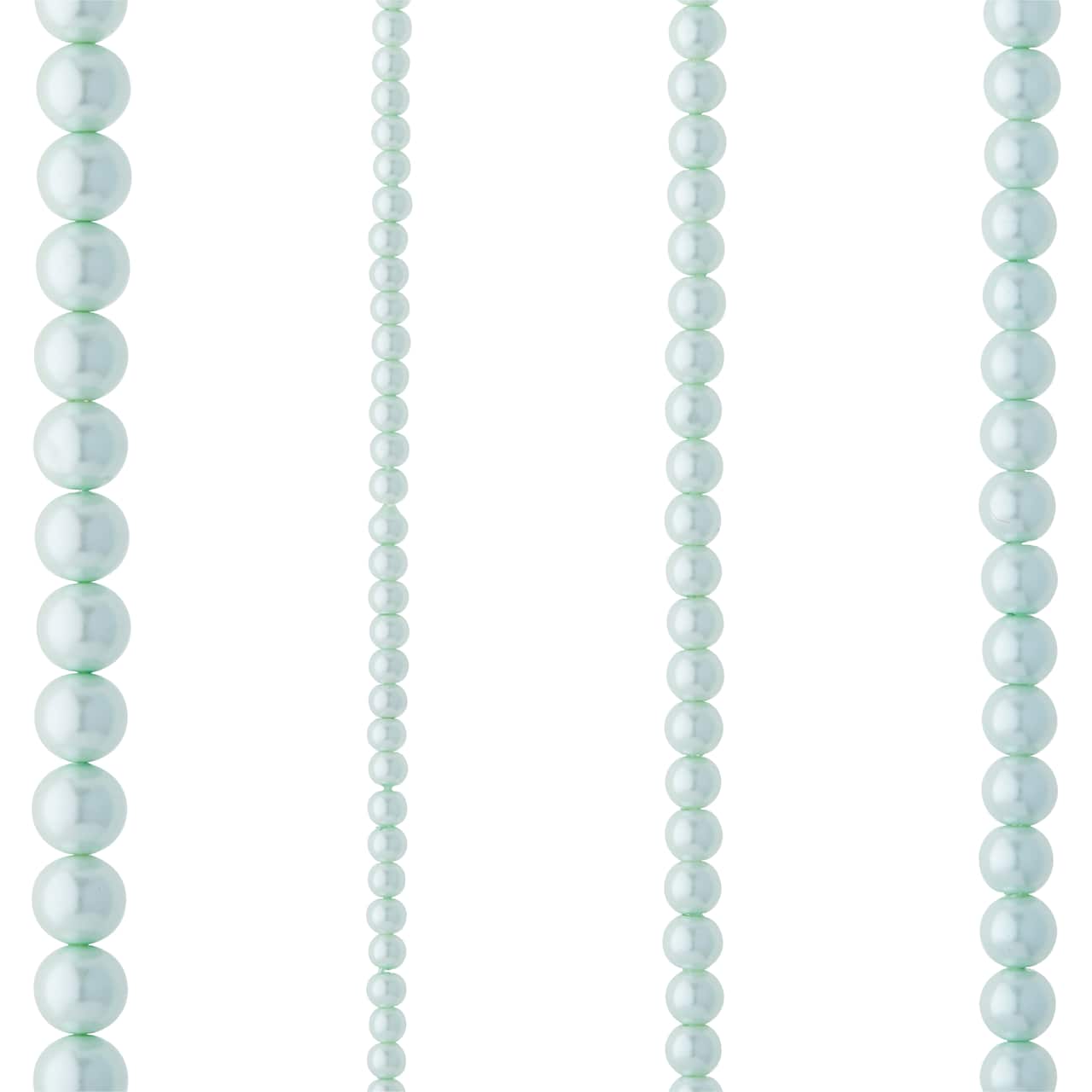 12 Pack: Aqua Matte Glass Pearl Round Beads by Bead Landing&#x2122;
